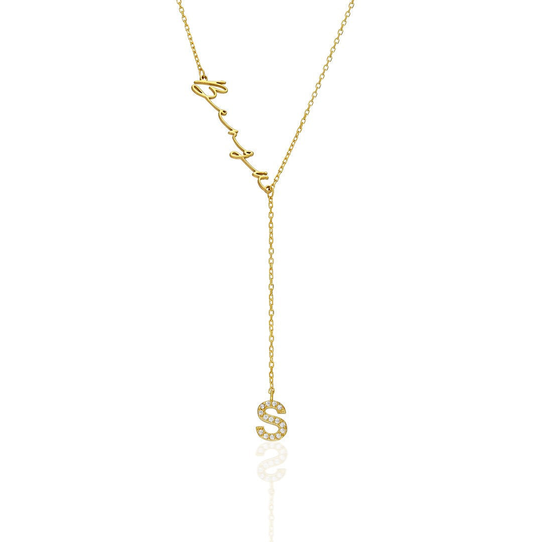 Letter Name Y Necklace - 925 Silver