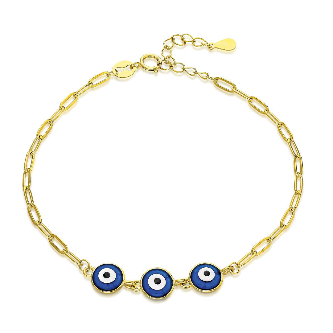 Triple Evil Eye Bracelet - 925 SILVER