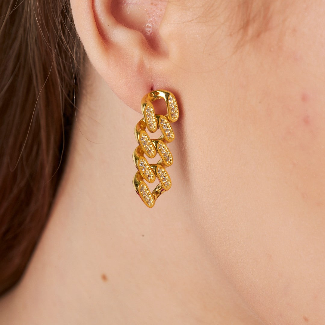 Full Stone Gourmet Earrings - 925 SILVER