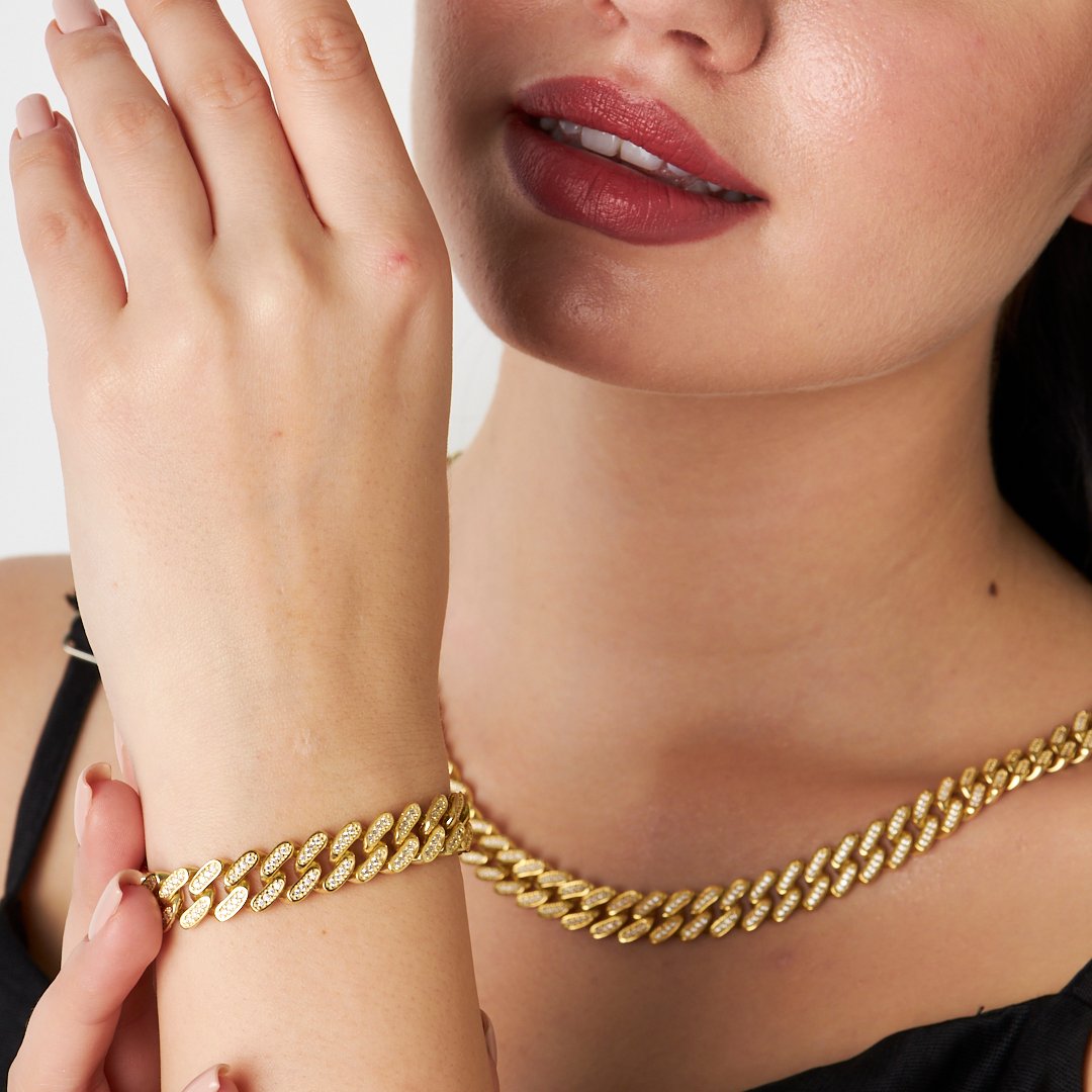 Thick Gourmet Set with Stones - 925 SILVER