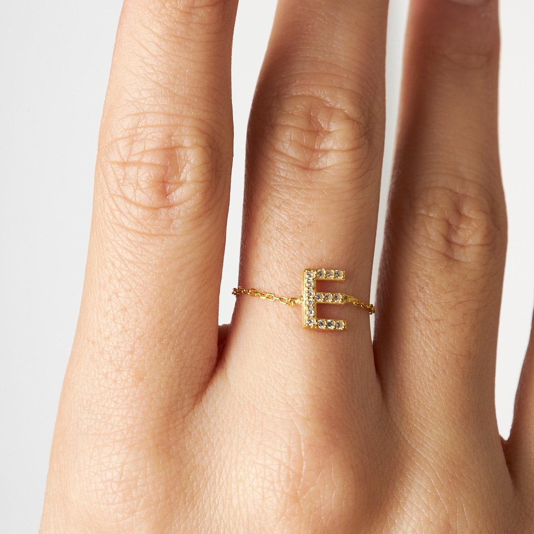 BUCHSTABEN RING | 925 SILBER