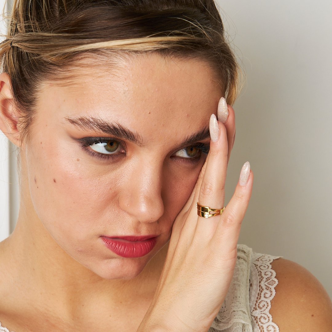 DOPPEL ZIRKON RING | 925 SILBER