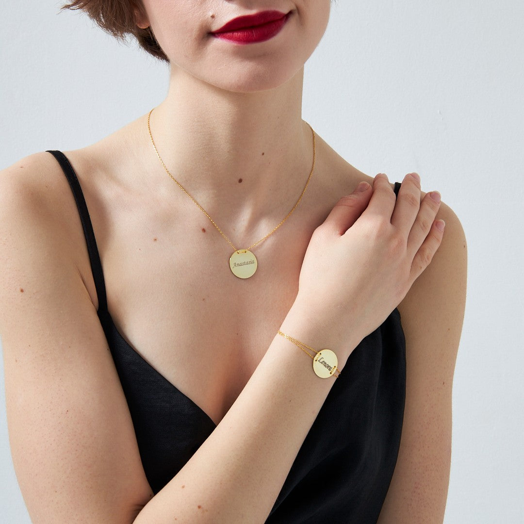 PLATTEN NAMENS SET | 925 SILBER