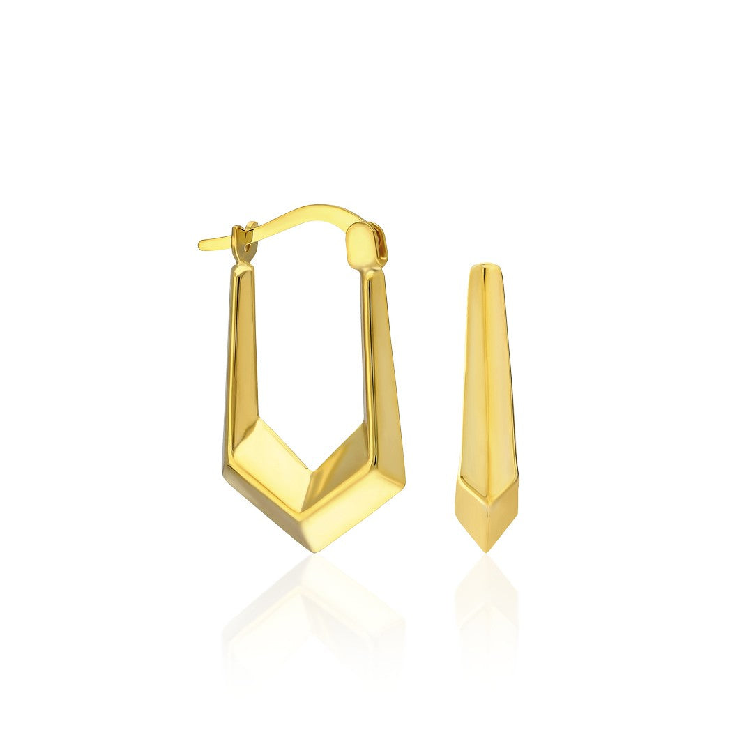 Cross Hoop Earrings - 925 Silver