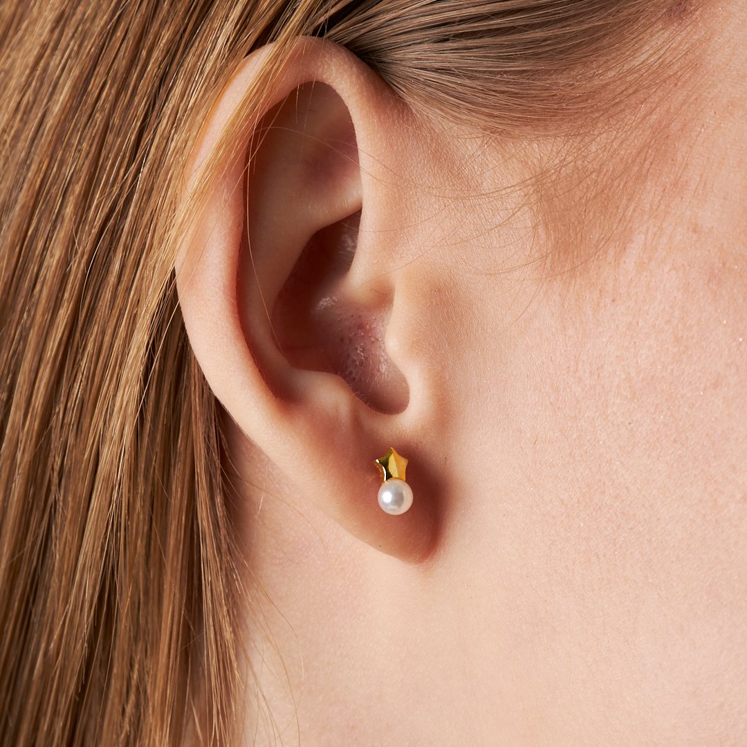 Pearl Star Piercing - 925 SILVER