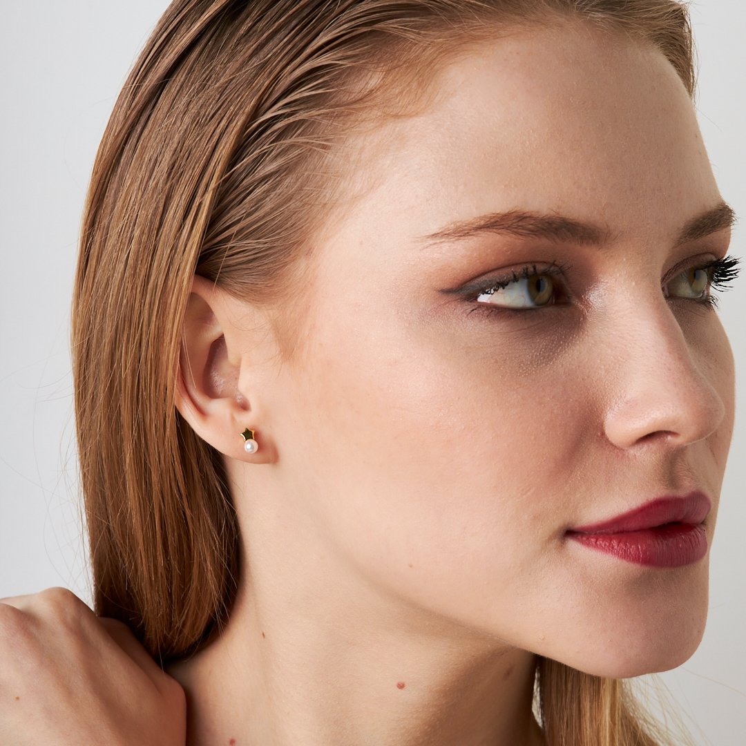 Pearl Star Piercing - 925 SILVER