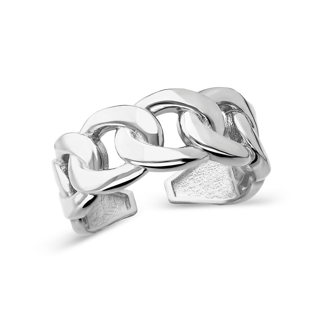 Large Chain Model Ring - 925 SILVER