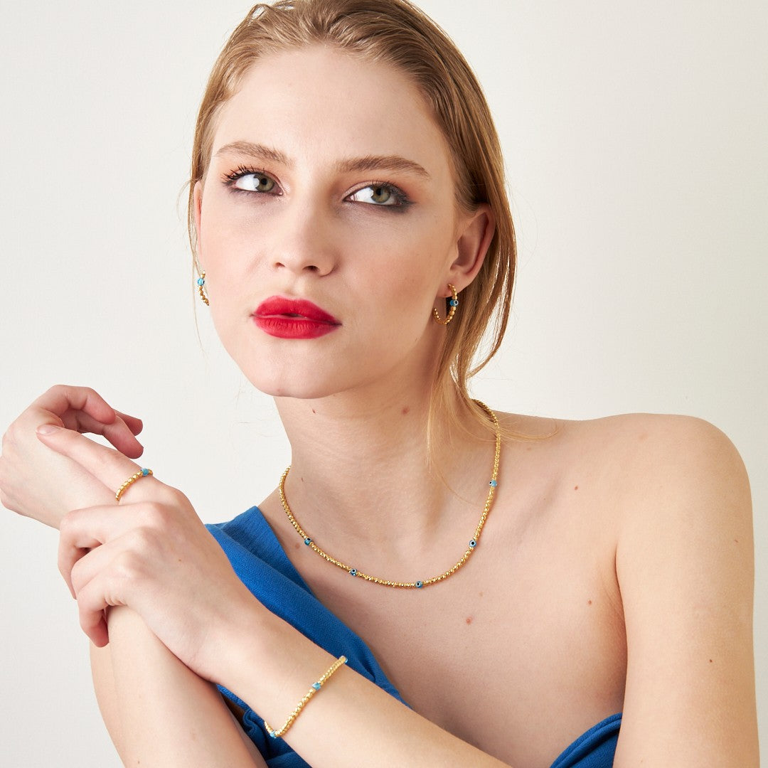 BLAUE DORIKA SET | 925 SILBER