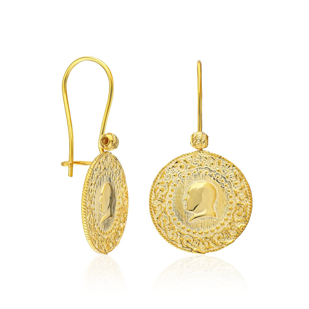 Quarter Earring - 925 Silver