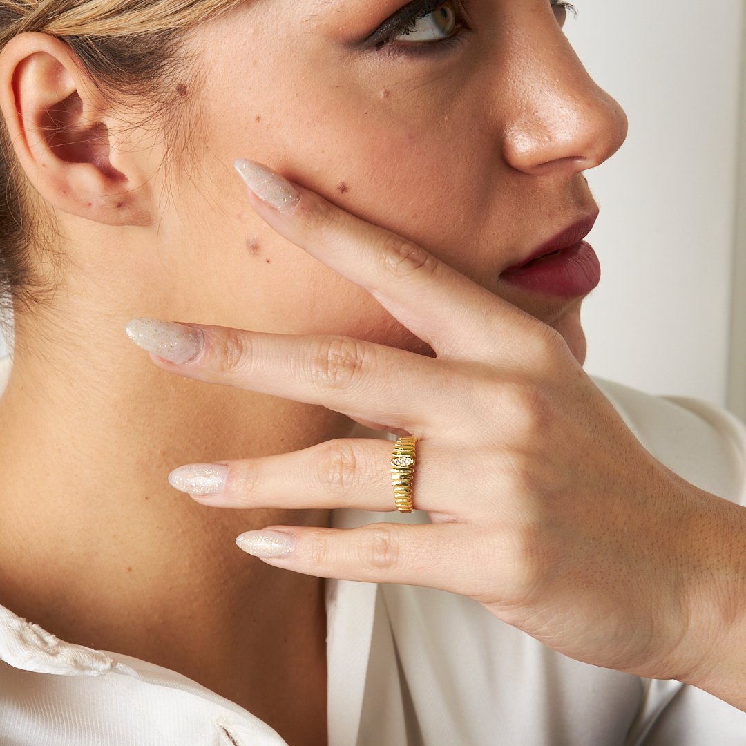 WAVE DESIGN RING | 925 SILBER