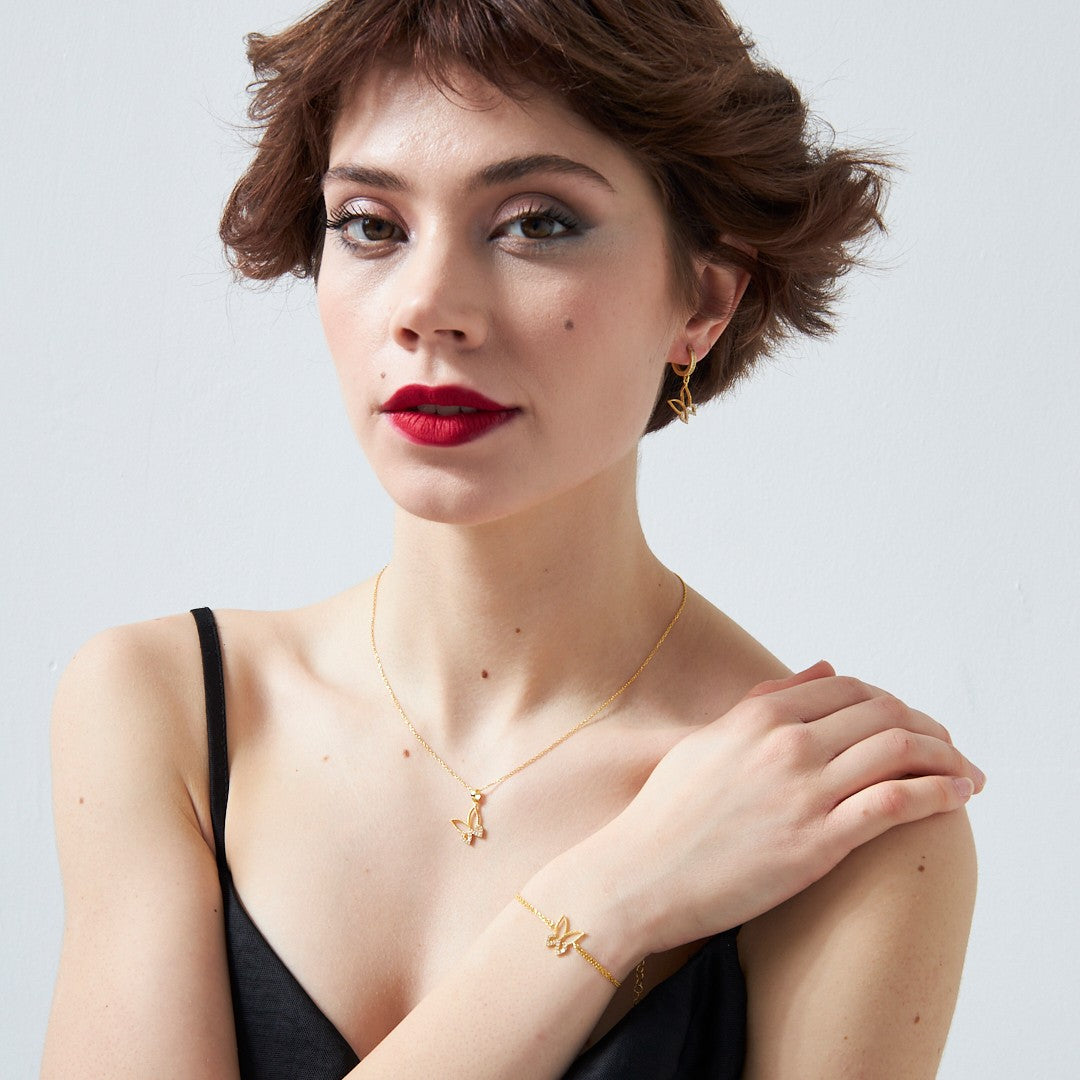 SCHMETTERLING KETTE SET | 925 SILBER
