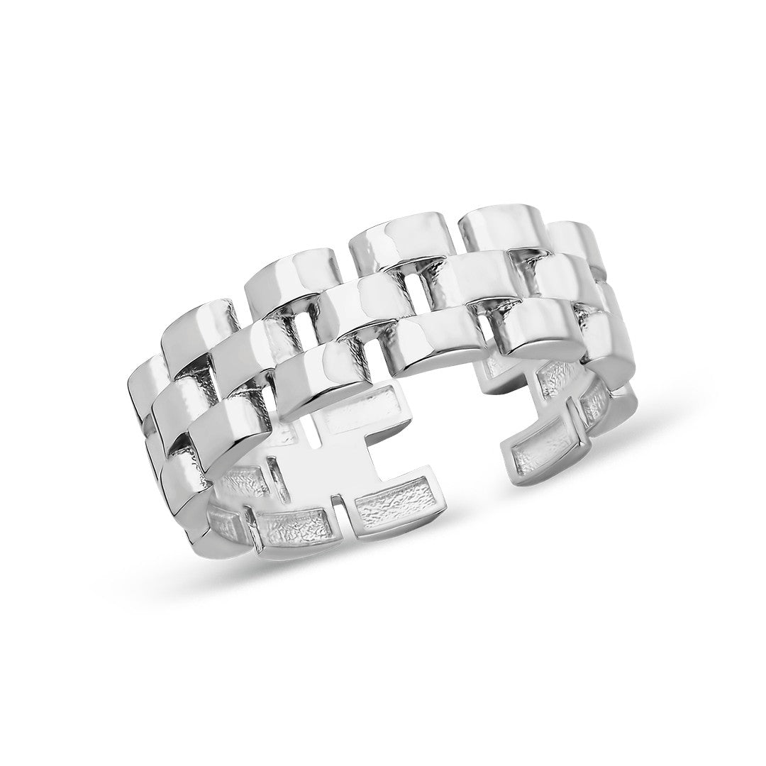Brick Model Ring - 925 SILVER