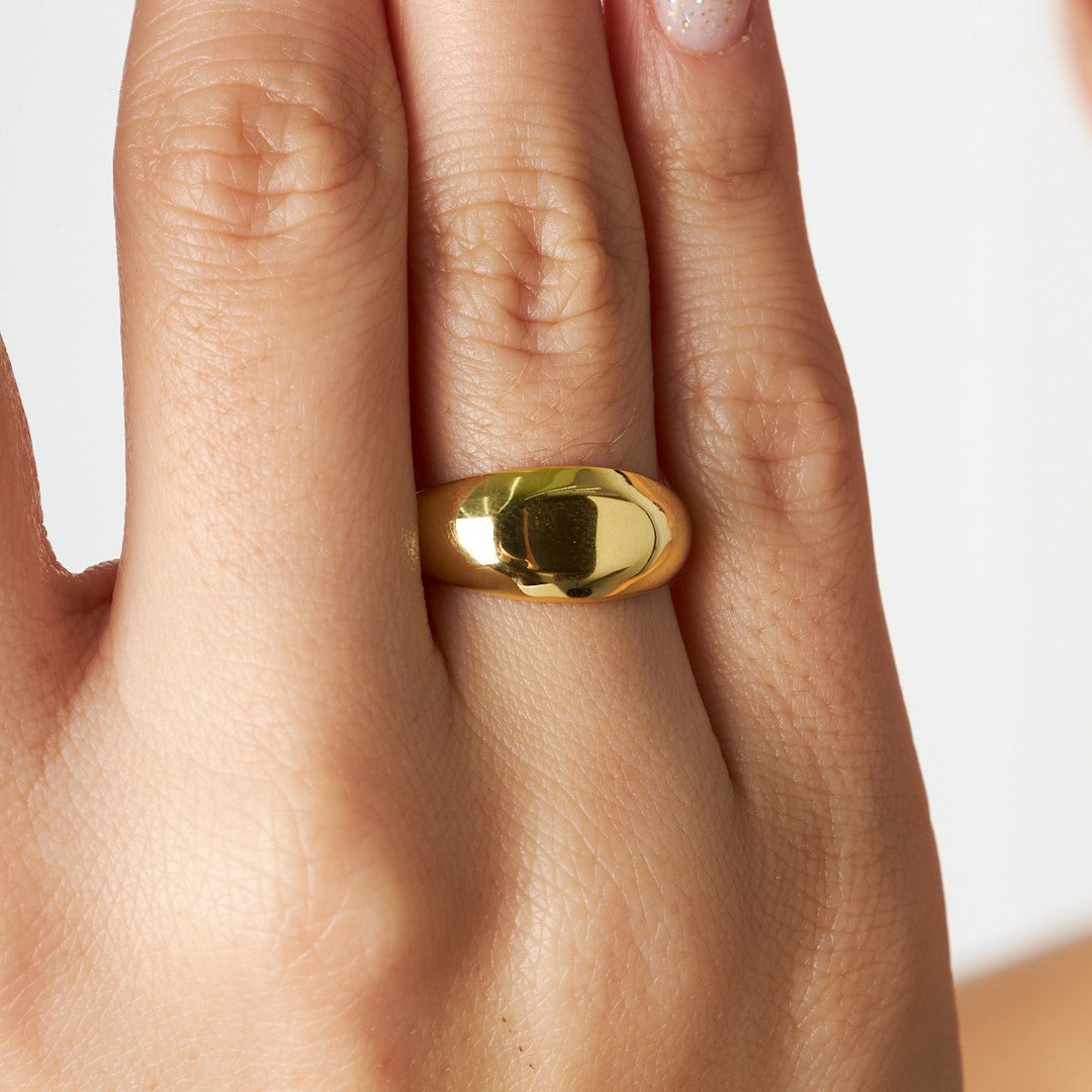 Curved Flat Model Ring - 925 SILVER