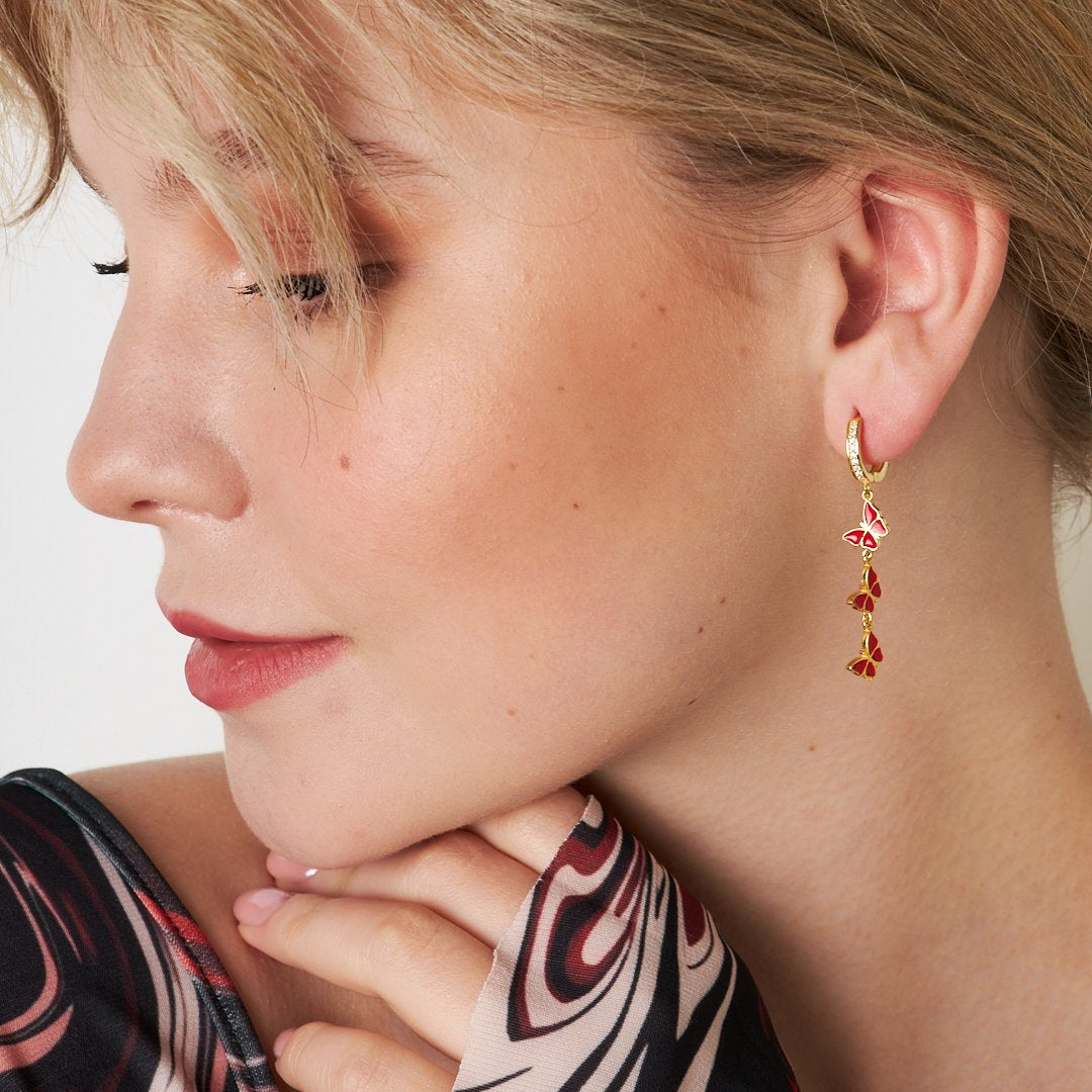 Sequential Butterfly Earrings - 925 SILVER