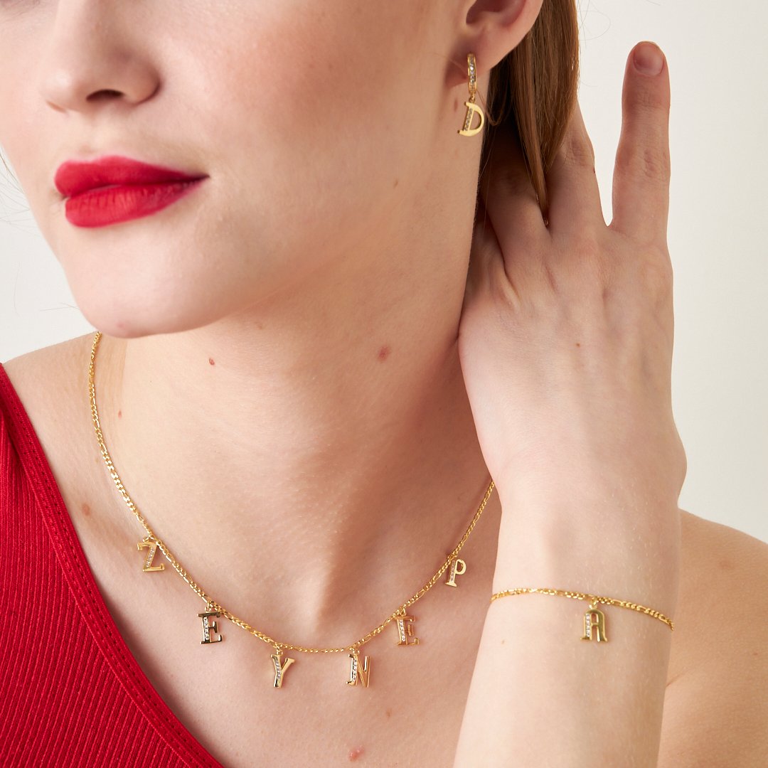 STILVOLLES NAMENSSET - 925 SILBER