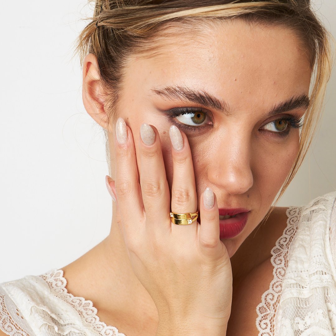 DOPPEL ZIRKON RING | 925 SILBER