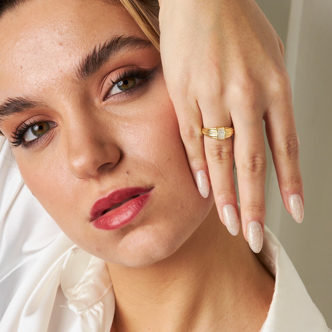 Willow Model Stone Ring - 925 SILVER