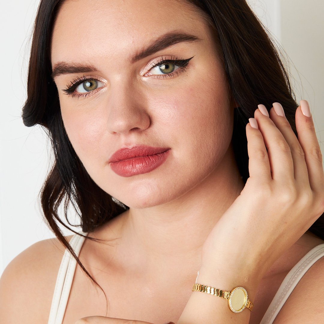 Framed Quarter Chain Bracelet - 925 SILVER