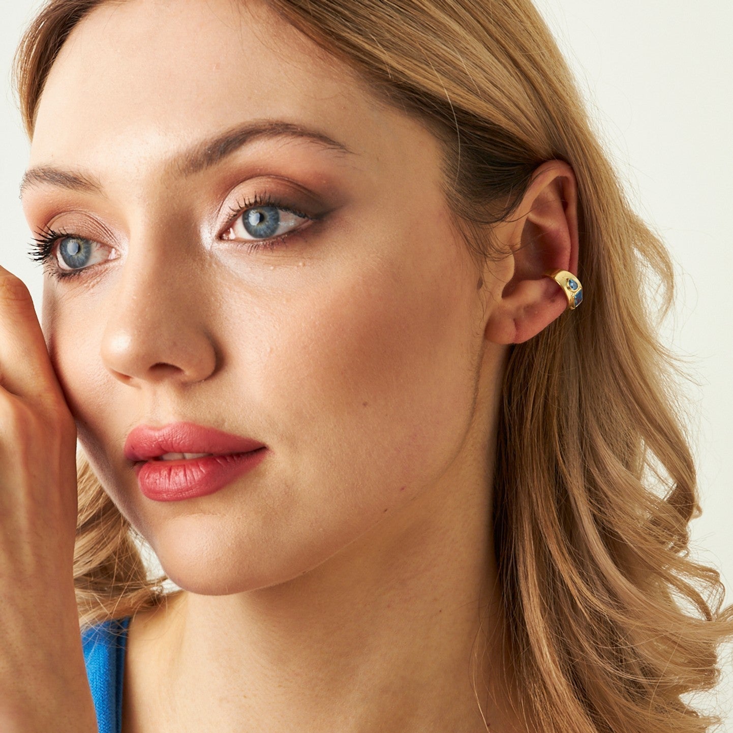 Cartilage Earrings with Colorful Stones - 925 Silver