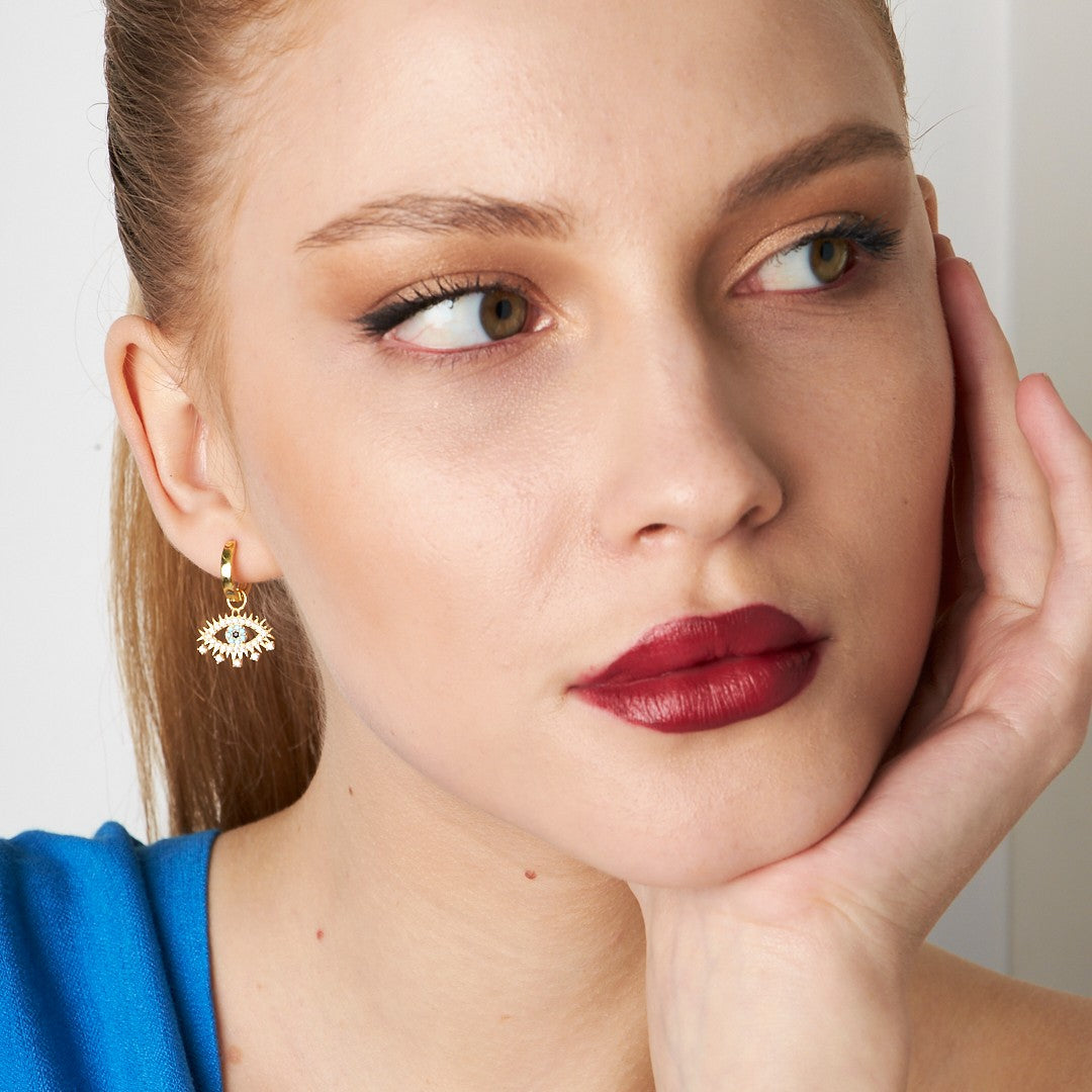 Eyelash Earrings - 925 Silver