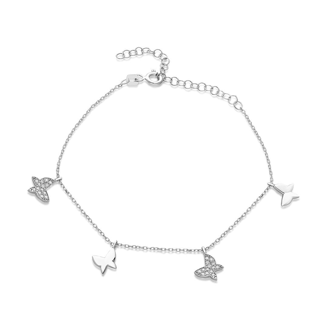 Butterfly Figured Bracelet - 925 SILVER