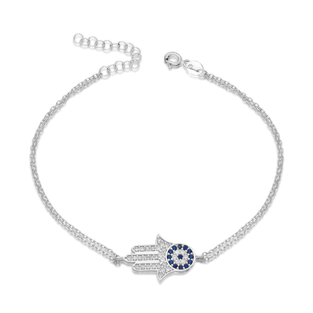 Evil Eye Fatima Mother Bracelet - 925 SILVER