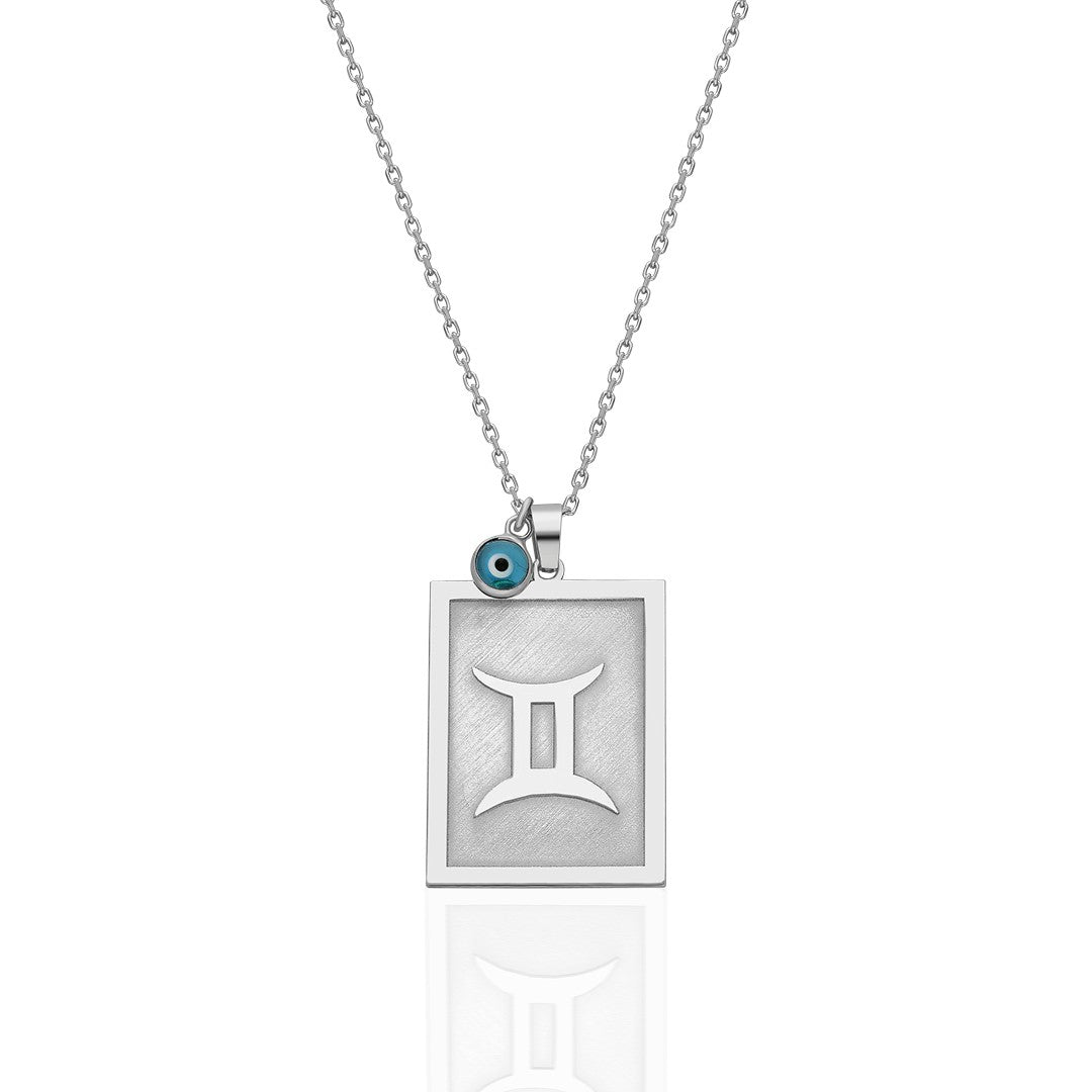 Evil Eye Gemini Zodiac Necklace - 925 SILVER