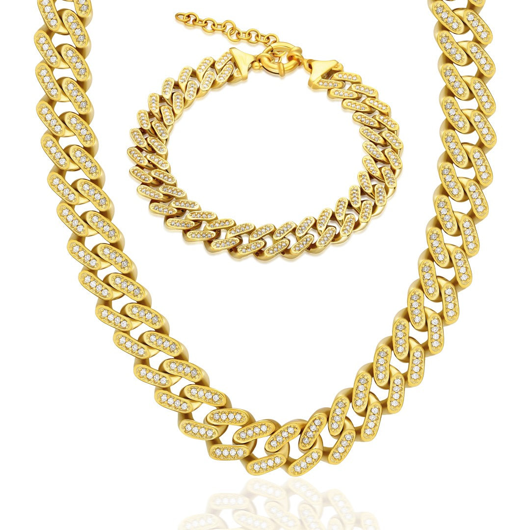 Thick Gourmet Set with Stones - 925 SILVER