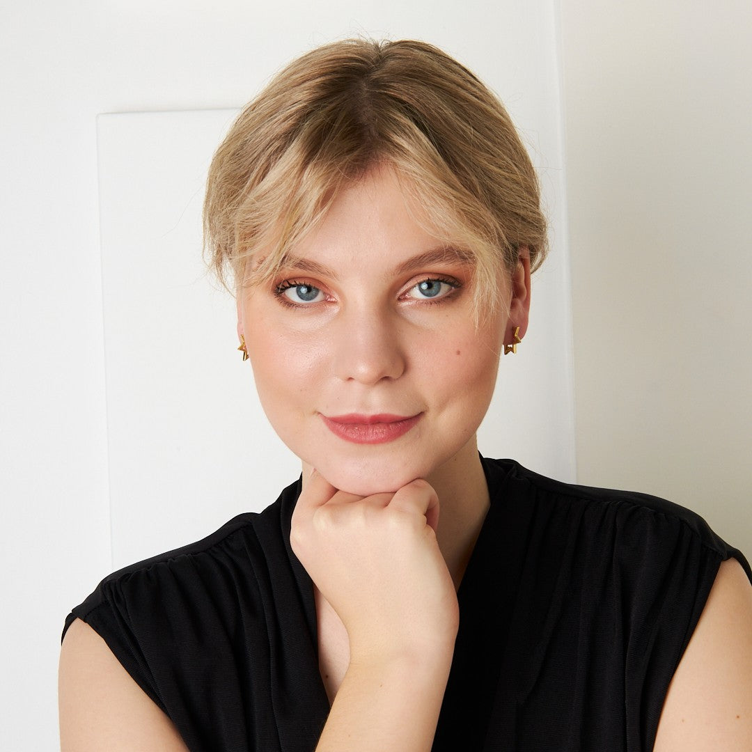 Stoneless Star Earrings - 925 SILVER