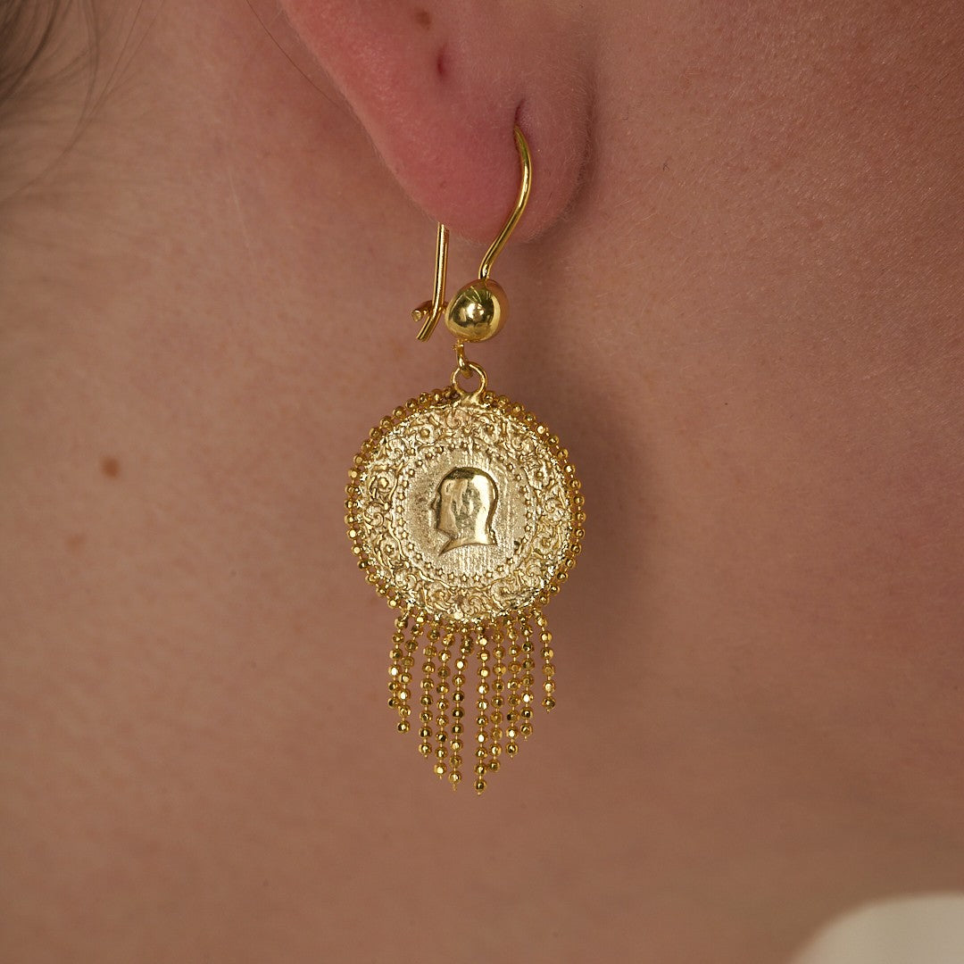 Quarter Tassel Earrings - 925 Silver