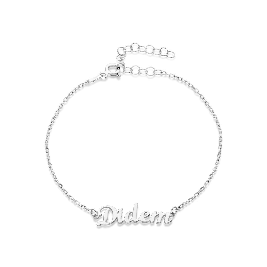 Simple Named Chain Bracelet - 925 Silver