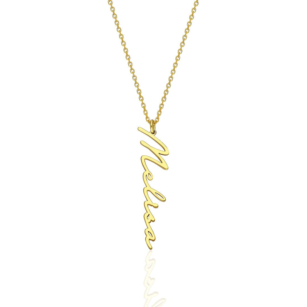 Vertical Name Necklace - 925 Silver
