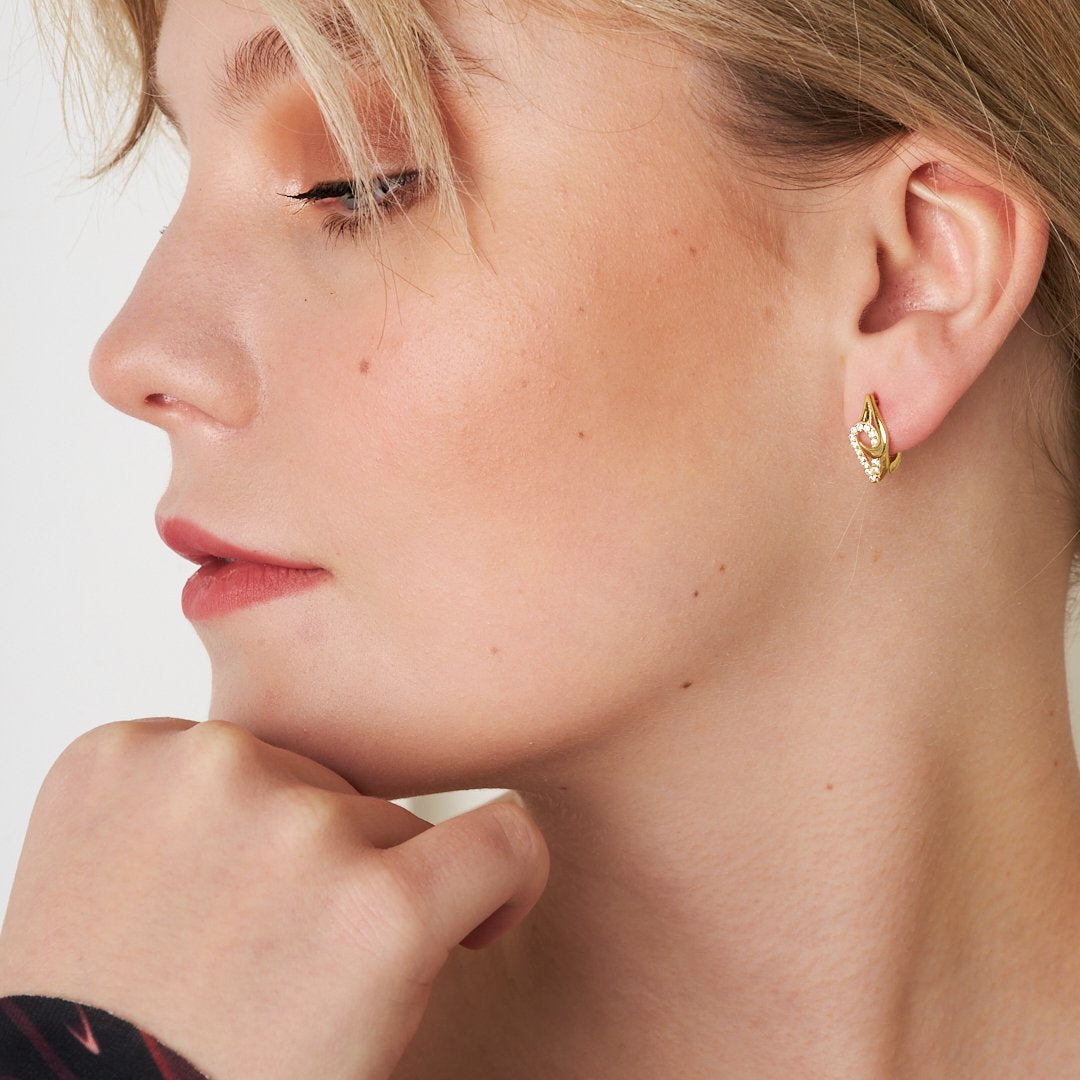 Stone Water Drop Earrings - 925 SILVER