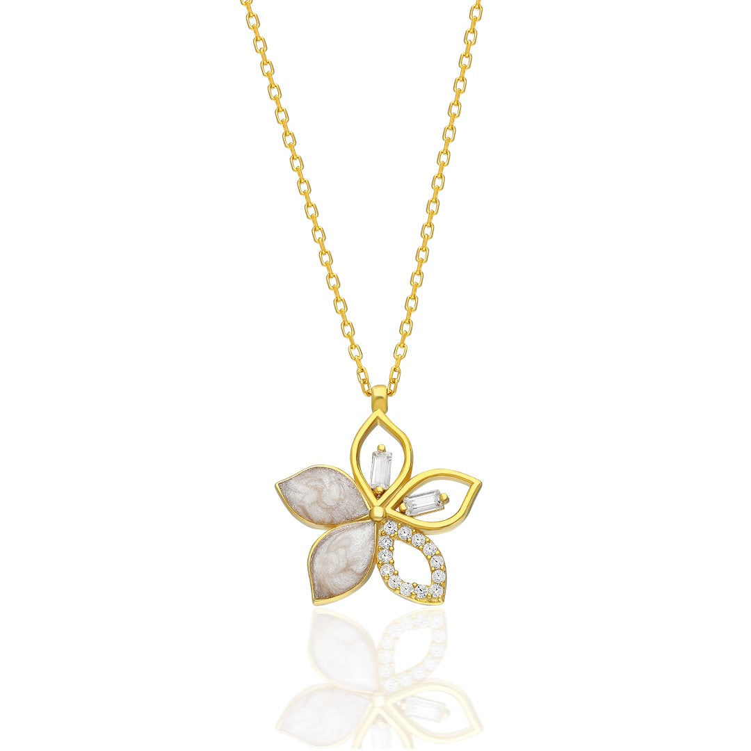 Lotus Flower Necklace - 925 Silver