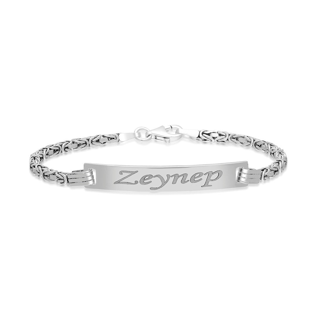 King Chain Name Bracelet - 925 SILVER