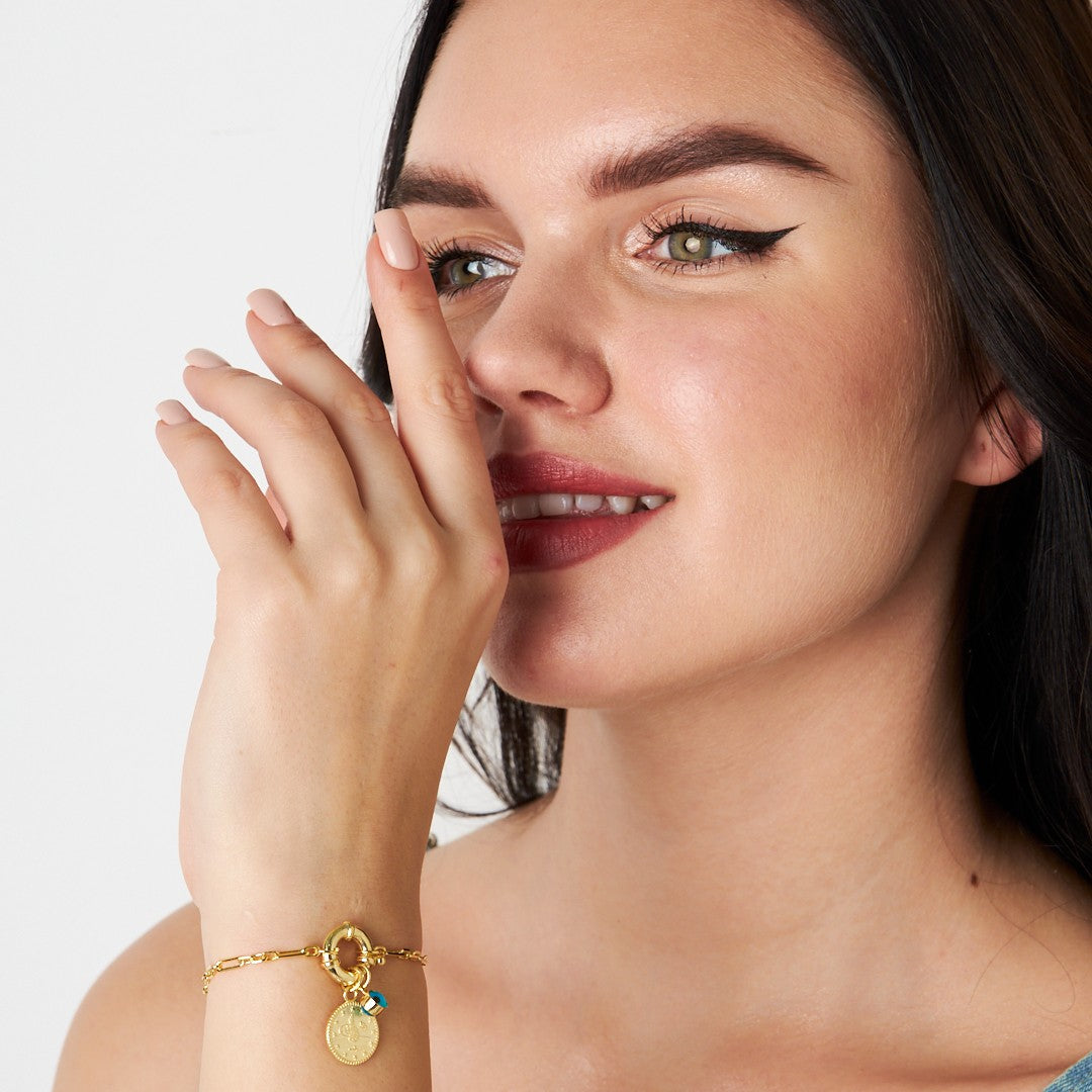 Quarter Evil Eye Bracelet - 925 SILVER