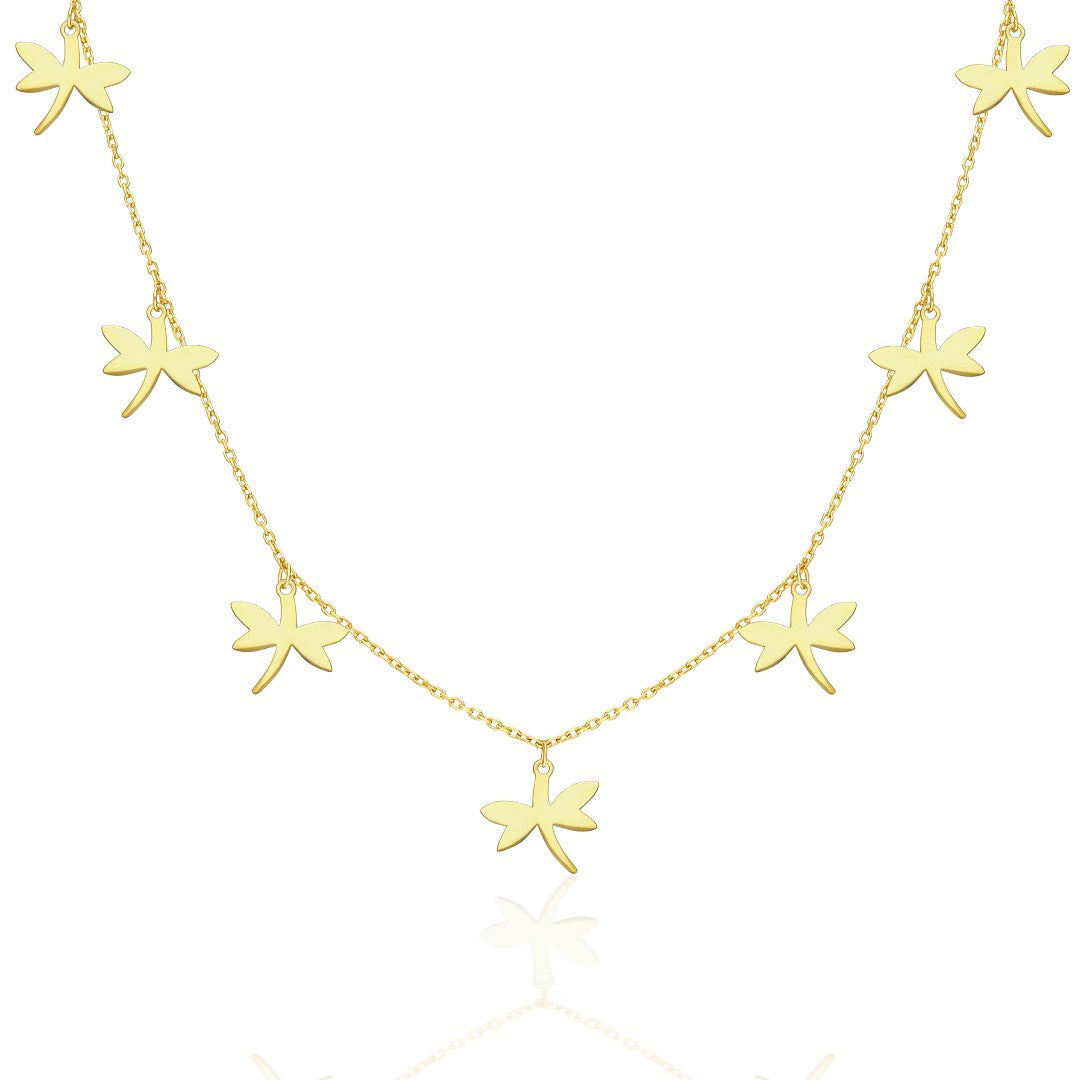 Sequential Dragonfly Necklace - 925 SILVER