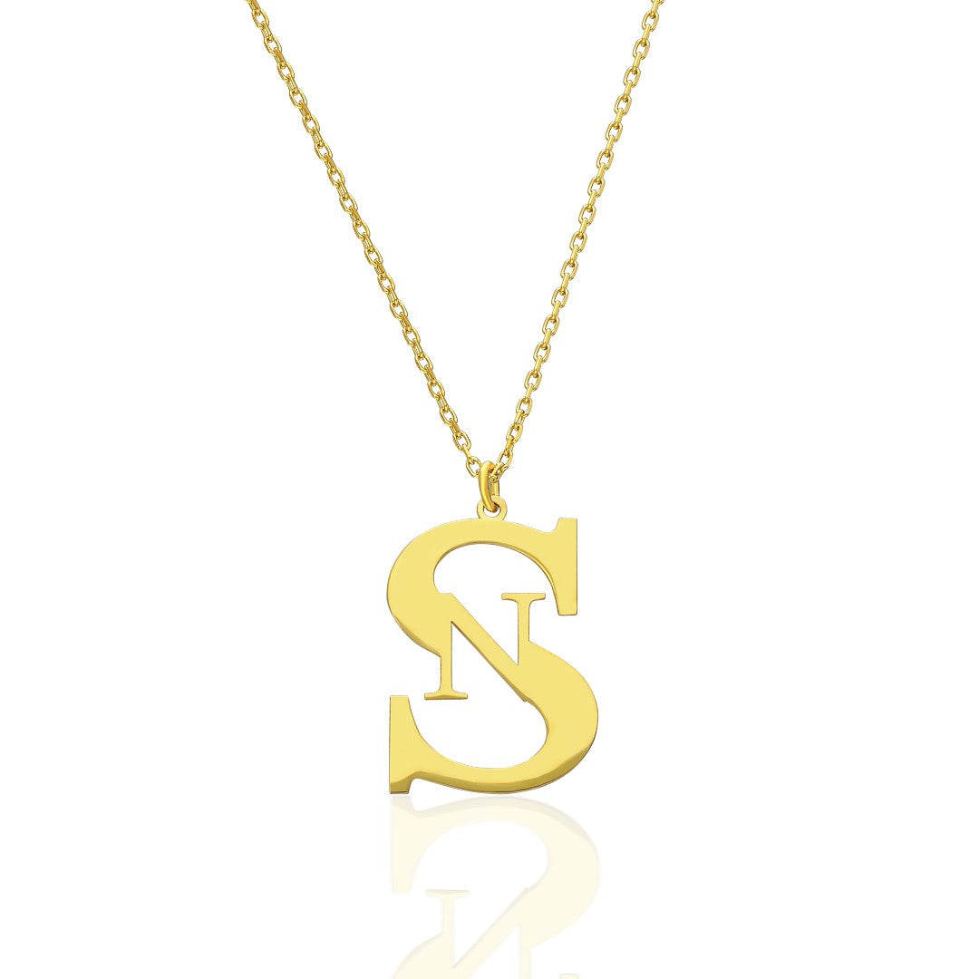 Double Letter Necklace Model 2 - 925 SILVER