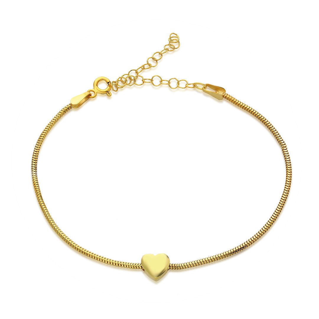 Tondo Heart Chain Bracelet - 925 SILVER