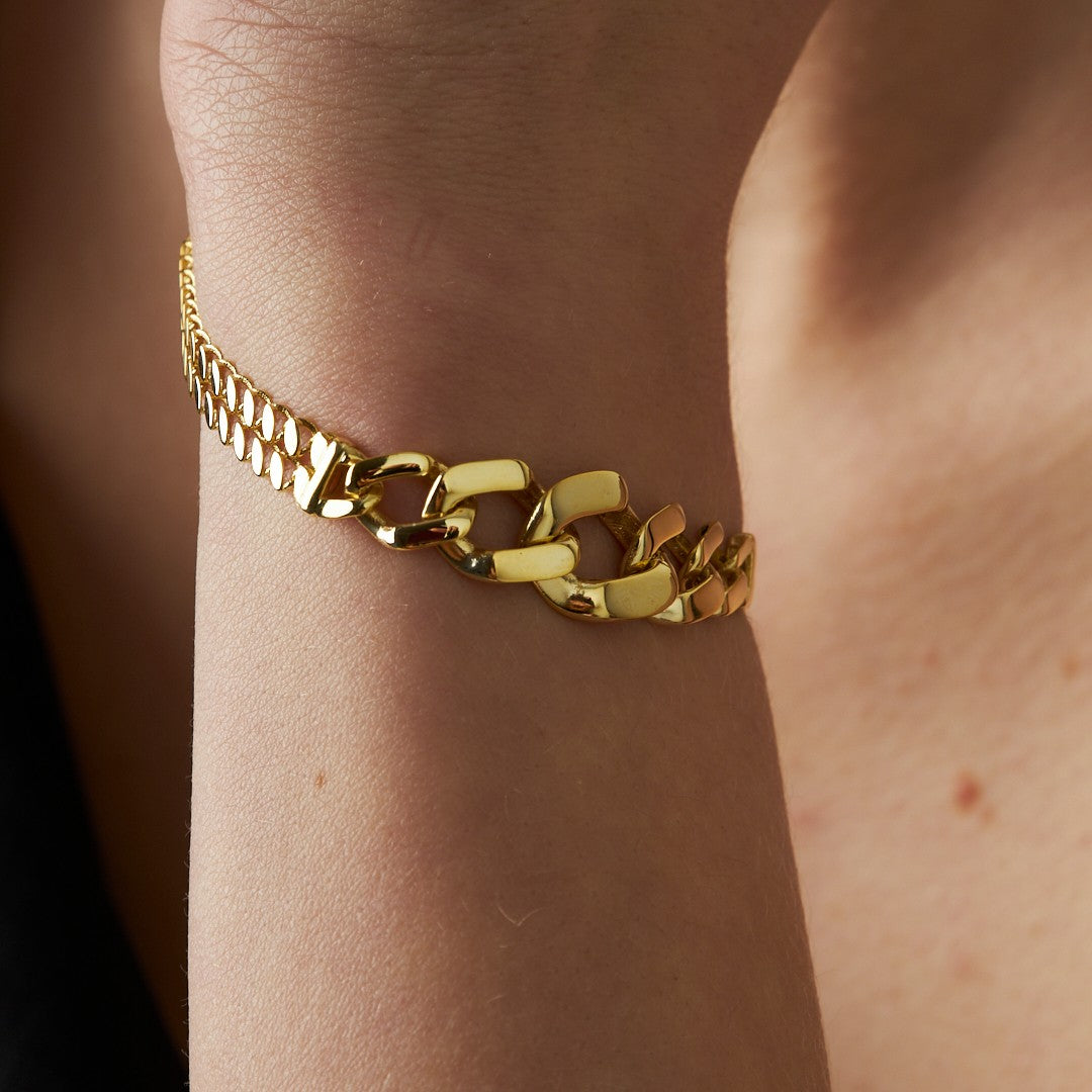 Thick Gourmet Chain Bracelet - 925 SILVER