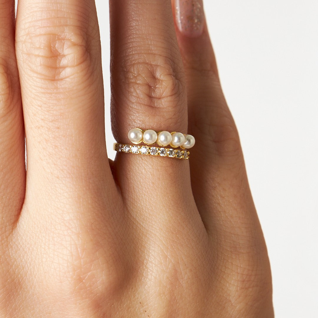 PERLEN RING | 925 SILBER