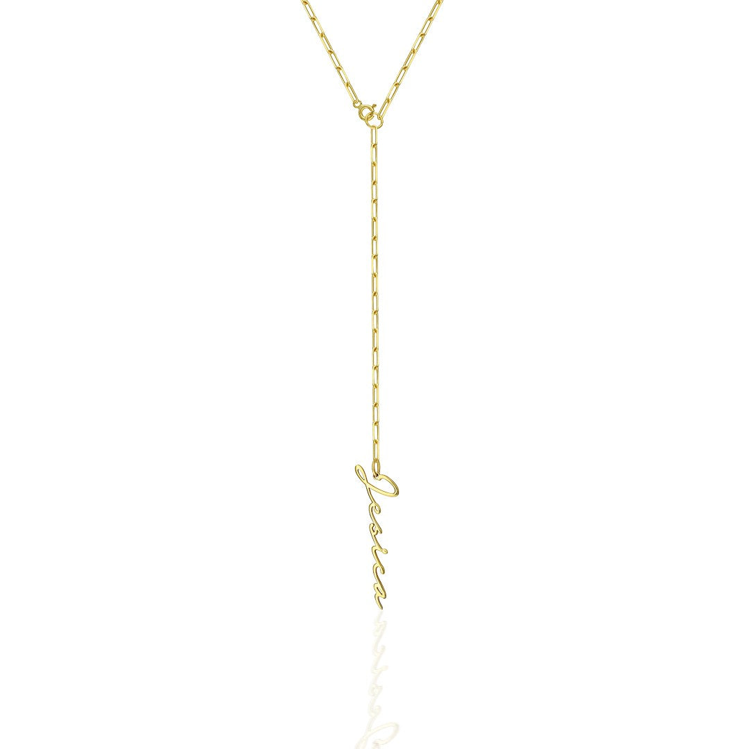 Long Chain Name Necklace - 925 SILVER
