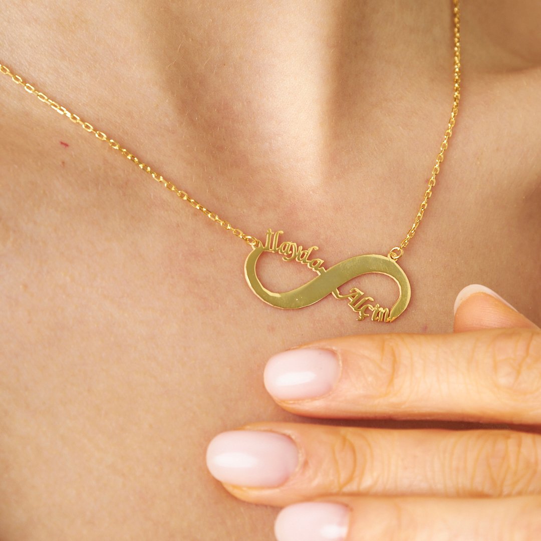 DOPPELT NAMEN INFINITY SET | 925 SILBER