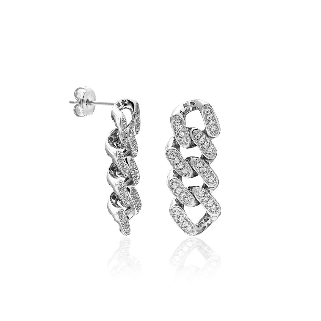 Full Stone Gourmet Earrings - 925 SILVER