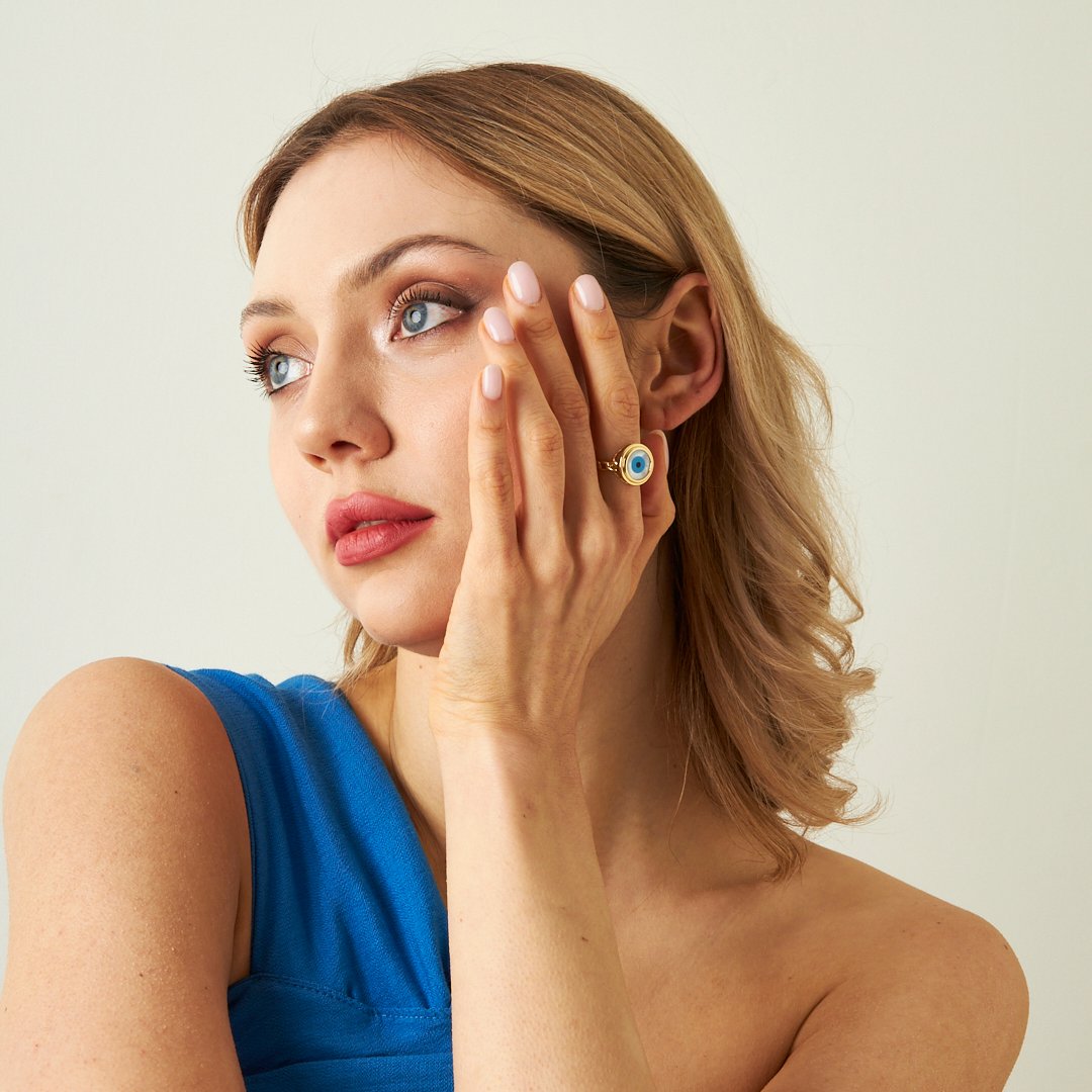 BIG NAZAR RING | 925 SILBER