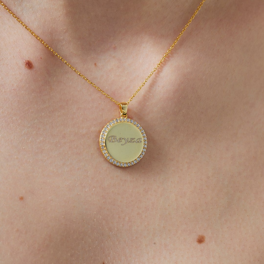 Named Stone Plate Set - 925 SILVER