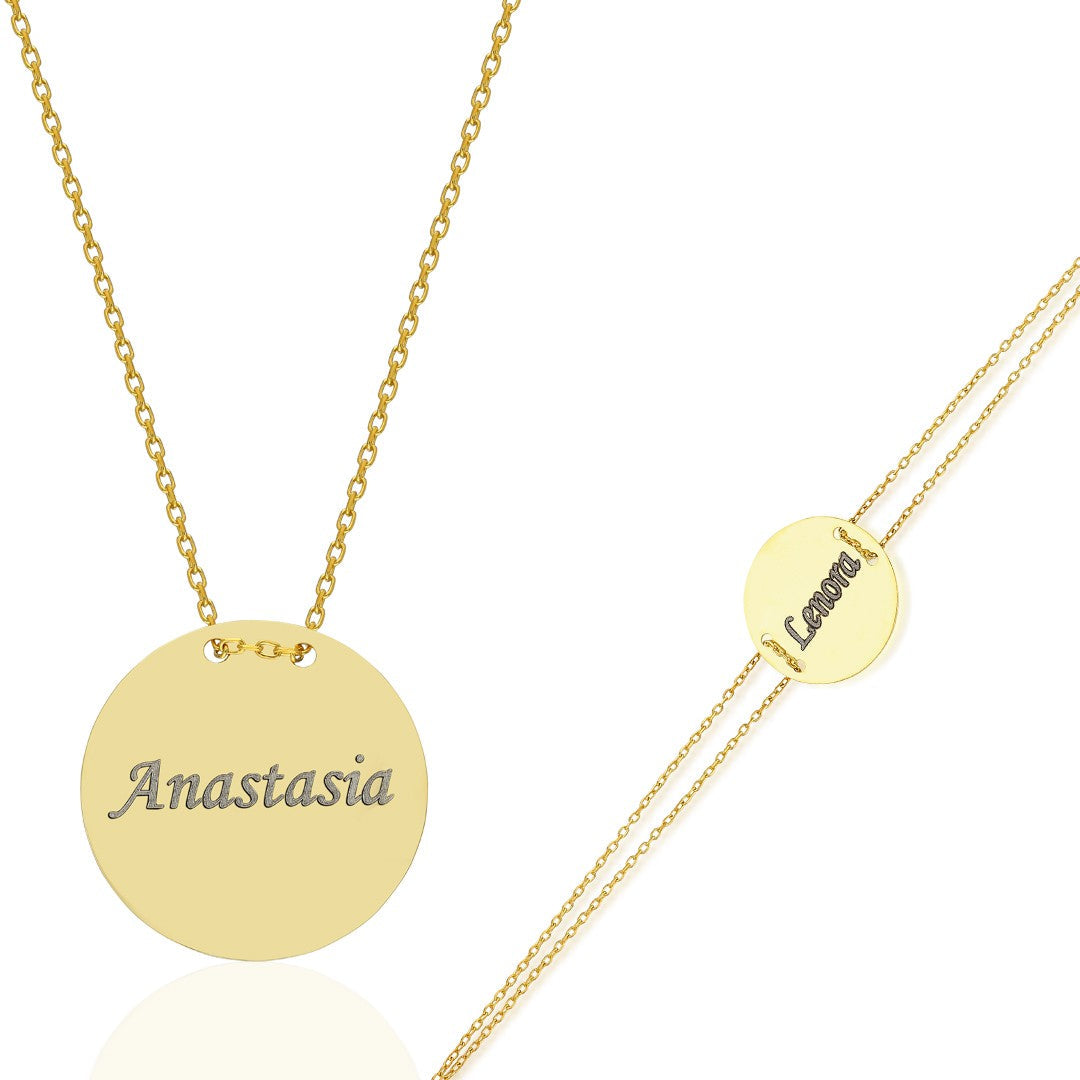 PLATTEN NAMENS SET | 925 SILBER