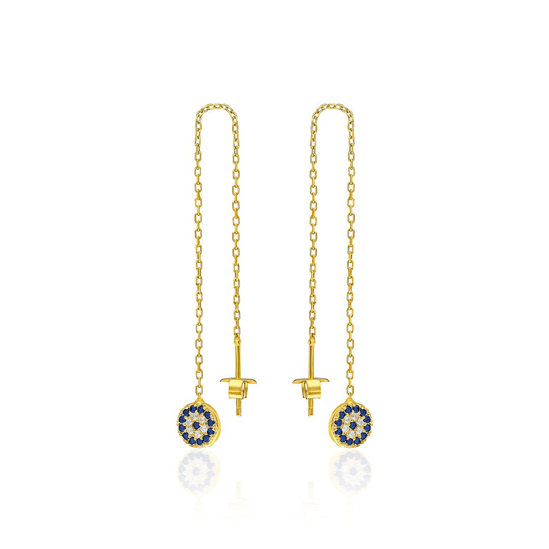 Evil Eye Dangling Earring - 925 Silver