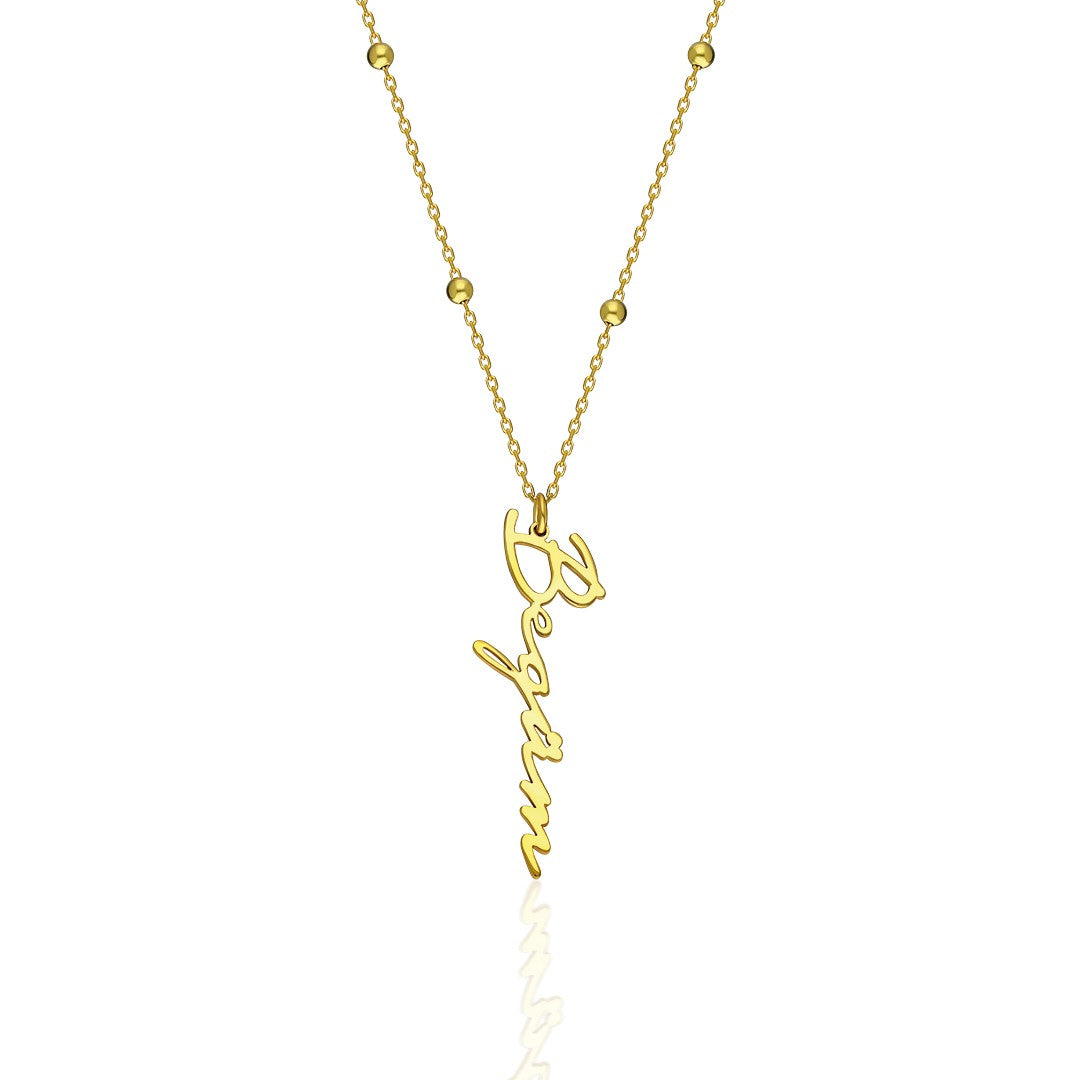 Ball Chain Name Necklace - 925 SILVER