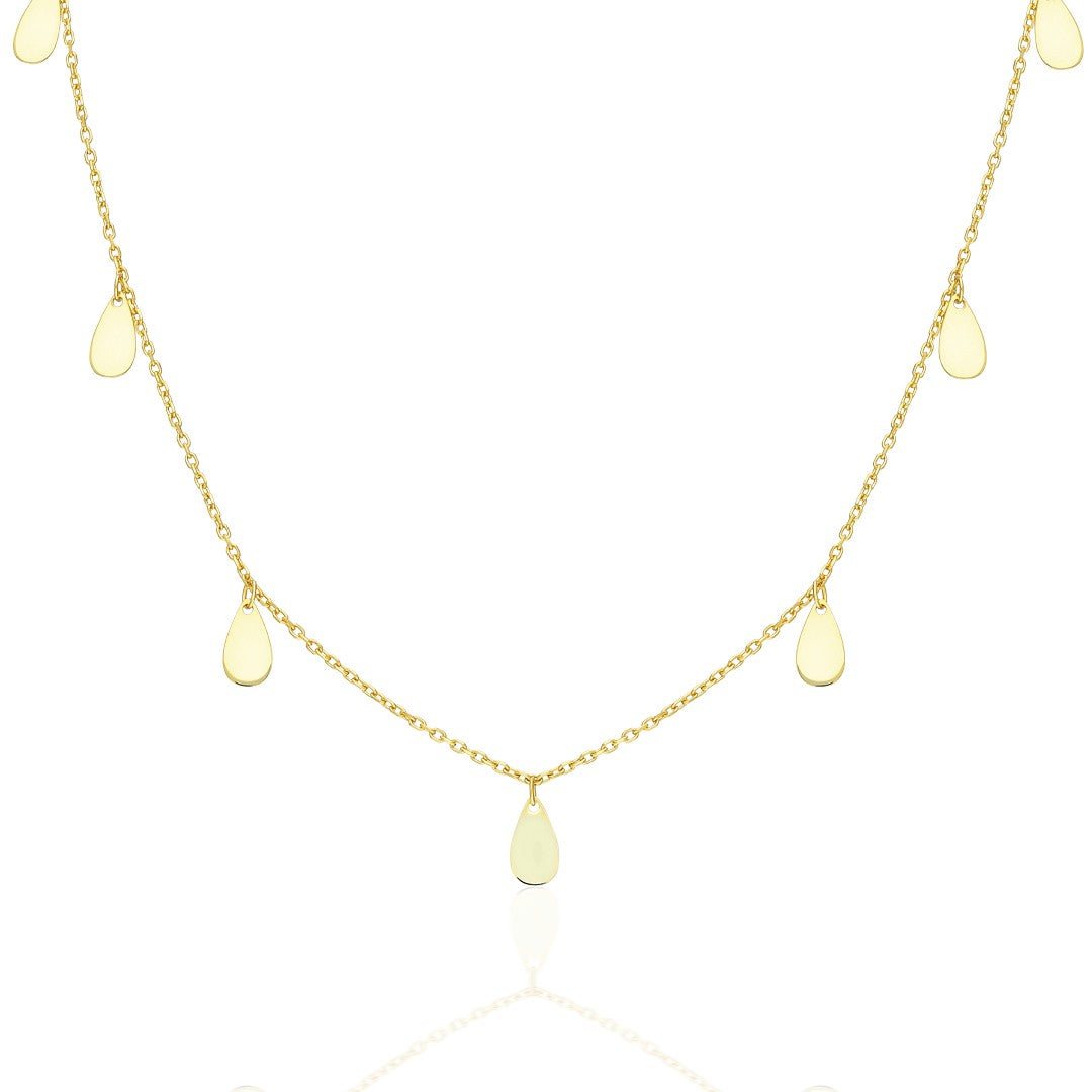 Plate Drop Necklace - 925 SILVER